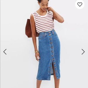 Madewell Midi Jean Skirt (25)